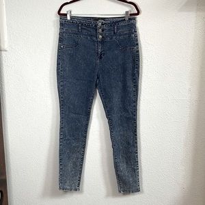 ❤️ Size 16 refuge plus size acid wash high rise skinny blue jeans